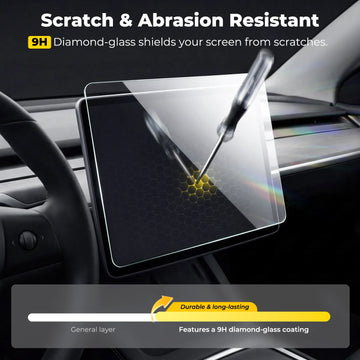Verre Trempé Mat Anti-Reflet Pour Écran Central Tesla Model 3 Highland (2024) & Model Y Juniper (2025) – Protection HD, Installation Facile
