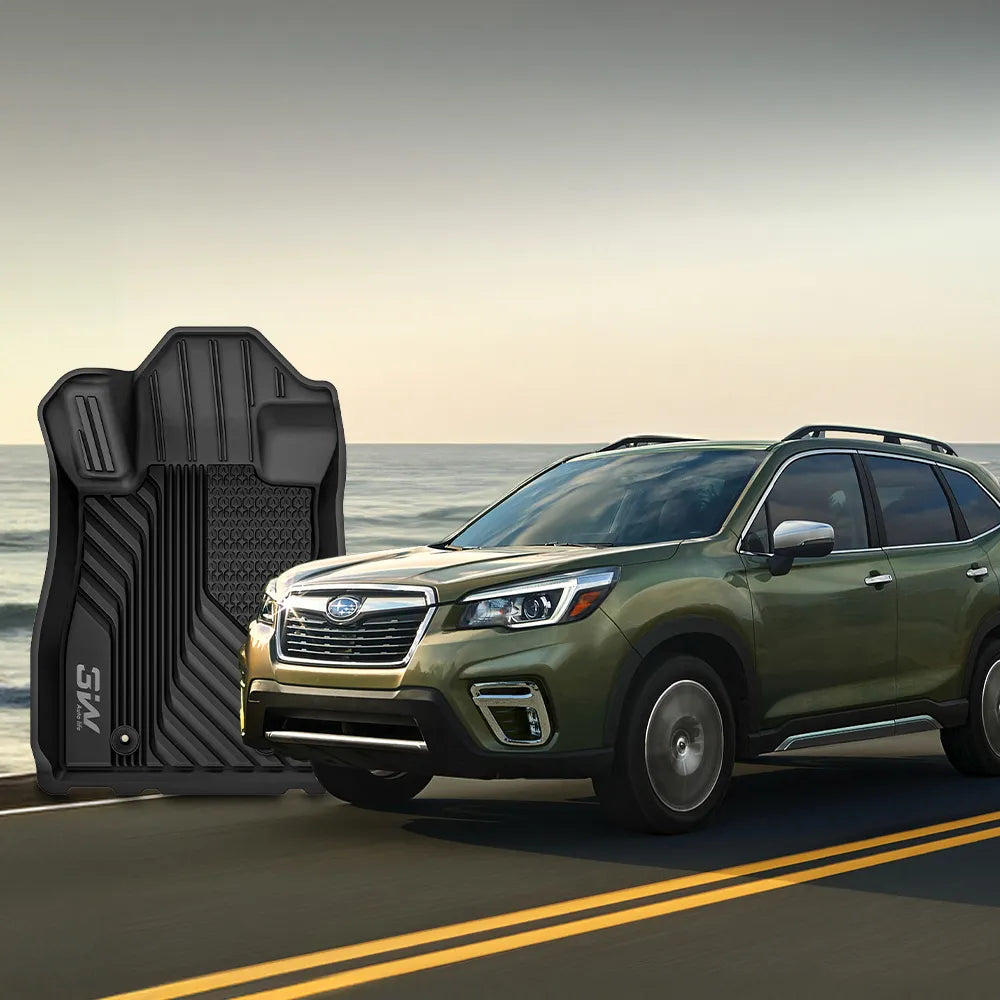 3W Subaru Forester 2019-2024 Custom Floor Mats TPE Material & All-Weather Protection Vehicles & Parts 3Wliners 2019-2024 Forester 2019-2024 1st&2nd Row Mats