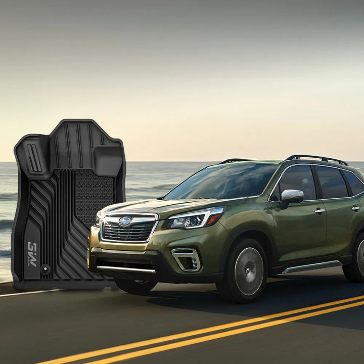 3W Subaru Forester 2019-2024 Custom Floor Mats TPE Material & All-Weather Protection Vehicles & Parts 3Wliners 2019-2024 Forester 2019-2024 1st&2nd Row Mats