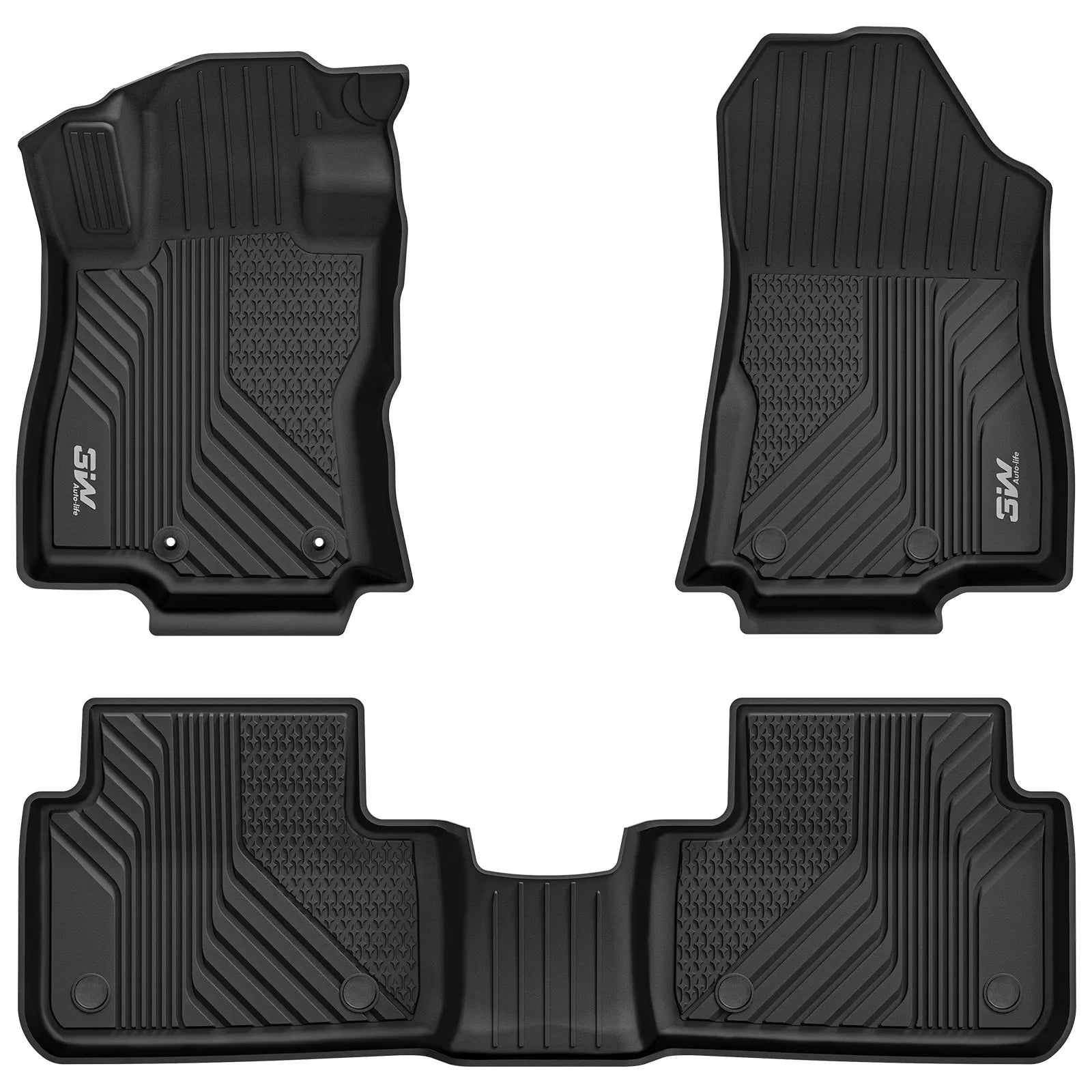 3W Floor Mats Custom Fit for Subaru Forester 2025, TPE All Weather Floor Liner for Subaru Forester 1st and 2nd Row Full Set Car Mats Trunk Mats Forester Accessories