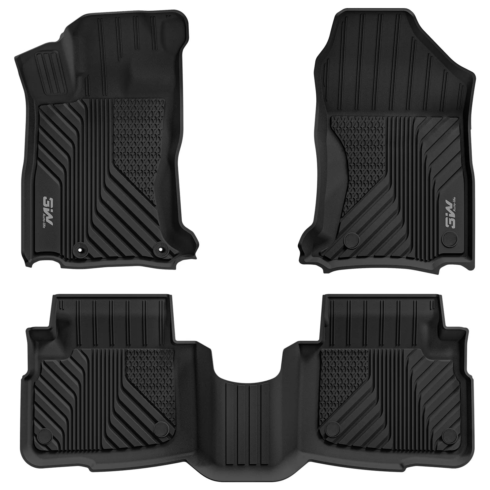 3W Floor Mats Fit for Subaru Outback & Legacy 2020-2024 2025 TPE All Weather Custom Fit Floor Liner for Subaru Outback & Legacy 1st and 2nd Row Car Mats, Black