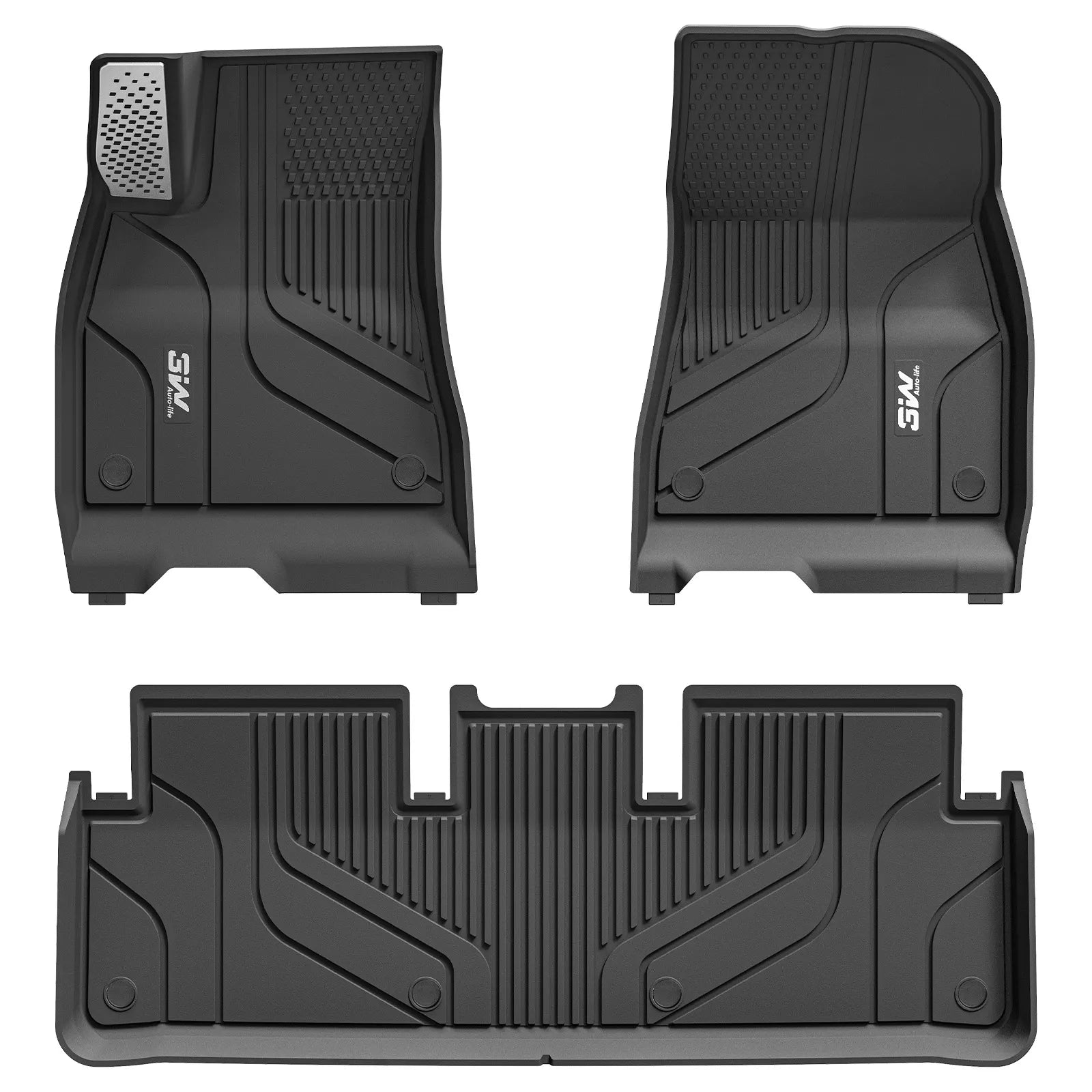 3W Tesla Model 3 2024 Highland New Generation Custom Floor Mats / Trunk Mats TPE Material & All-Weather Protection Vehicles & Parts 3Wliners 2024 2024 Model 3 Highland New Generation 1st&2nd Row Mats With Metal Pedal
