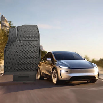 3W Tesla Model Y Juniper 2025 2026 Custom Floor Mats Lumedge™ All-Weather Protection 5-Seater