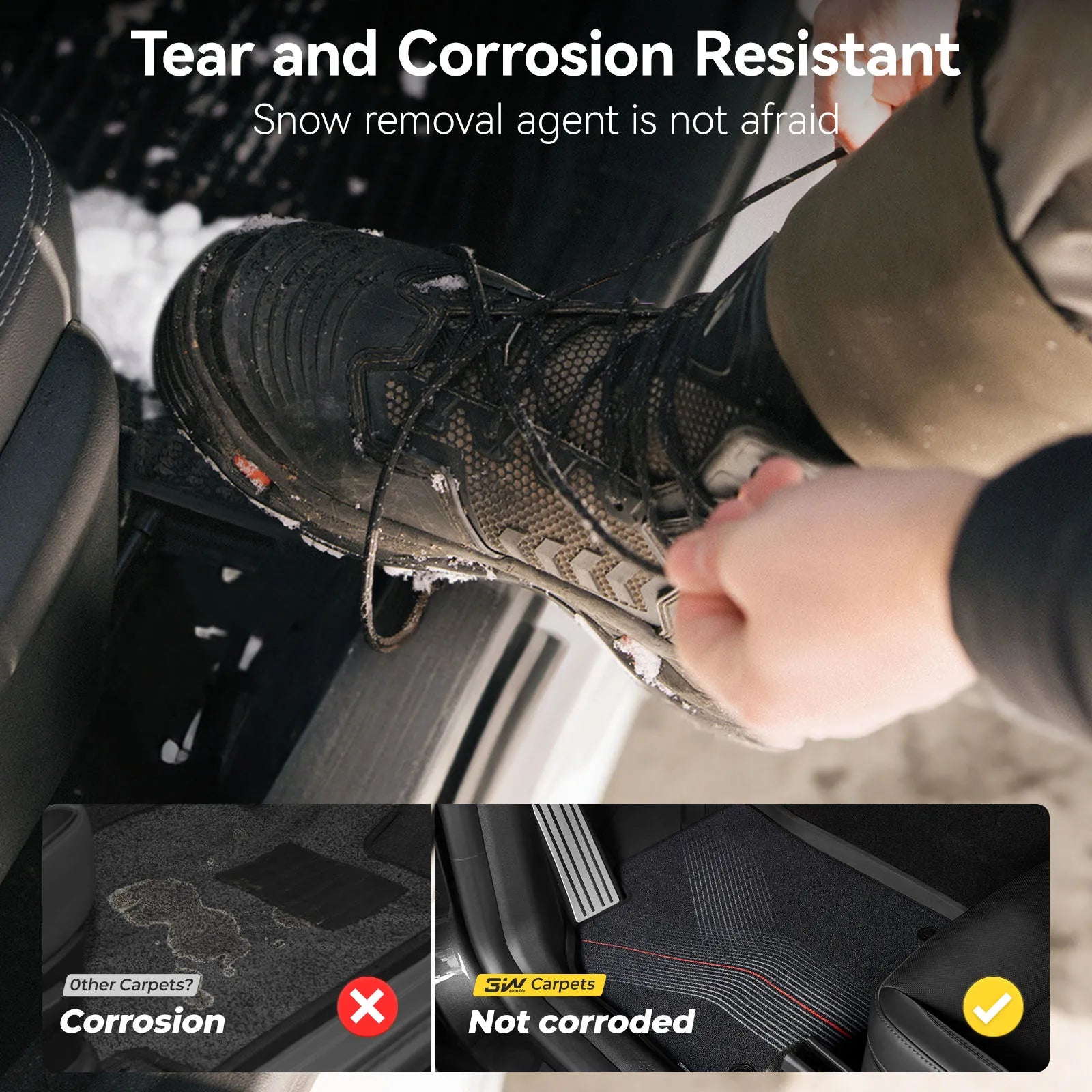 3W Tesla Model Y Juniper Floor Mats, 9PCS with Double Layered Carpets, New Star Trail Design Carpet, Mental Pedal, Double Layer, 2025 2026 Model Y Acecessories, TPE All Weather Waterproof Custom Fit Automotive Liners and Truck Car Liners