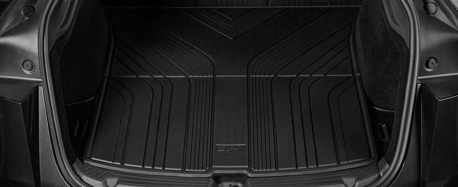 3W Tesla Model Y Standard Floor Mats, 7PCS with Double Layered Carpets，Floor Mats，Trunk Mats，Back Seat Protector，Mental Pedal, 2025 2026 Model Y Standard Acecessories, TPE All Weather Waterproof Custom Fit Automotive Liners and Truck Car Liners