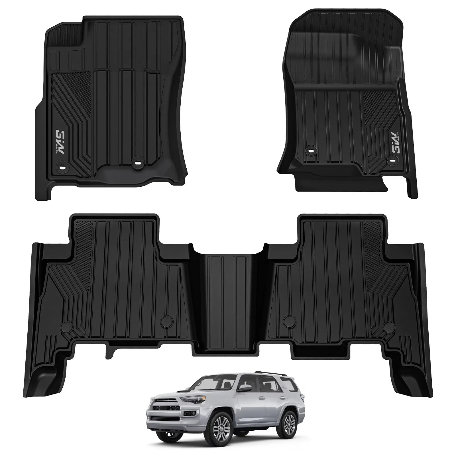 OEDRO All-Weather Floor Mats For 2013-2024 Toyota 4Runner 7 Seater – 3 Row Liners Set