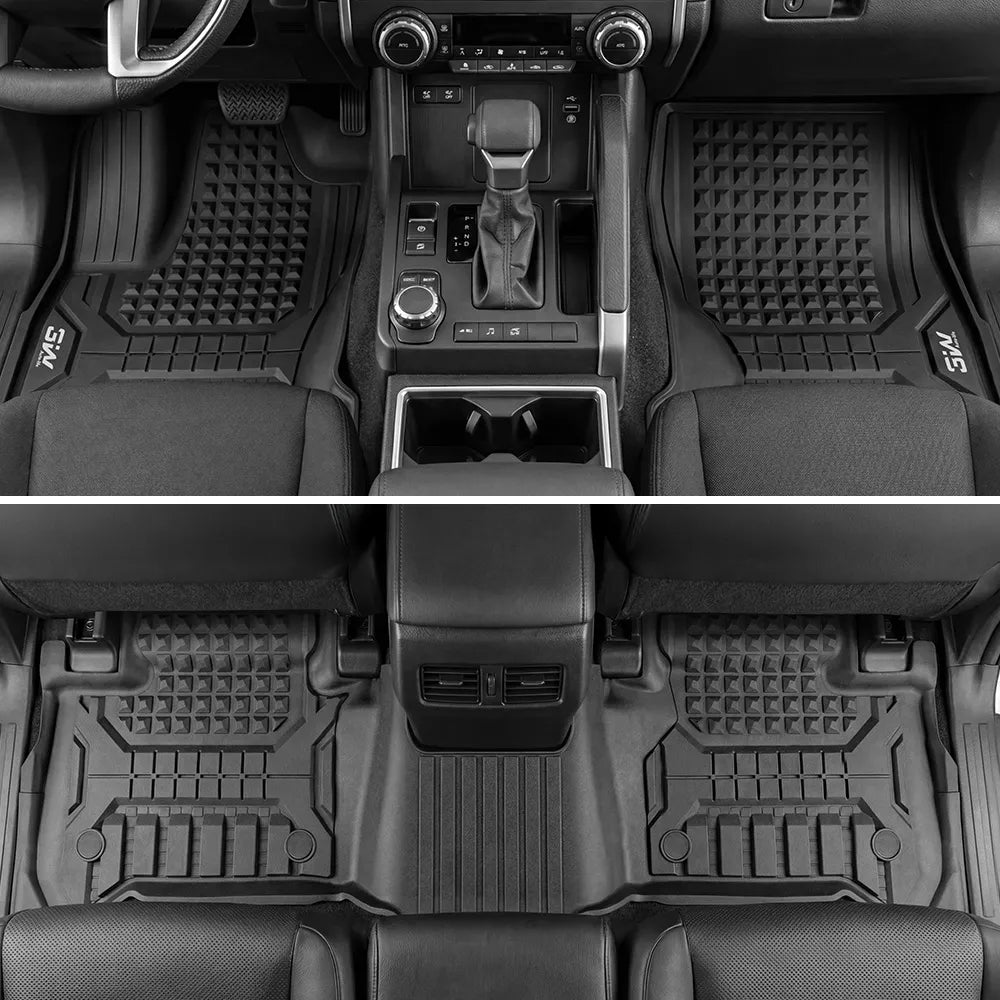 Floor Mats/ Cargo Liner/ Seat Back Protector Full Set for Toyota 4Runner 2025-2026 Gas Models & 5-Seat Only TPE Car Mats All Weather Protection Custom Fit Easy Clean Durable