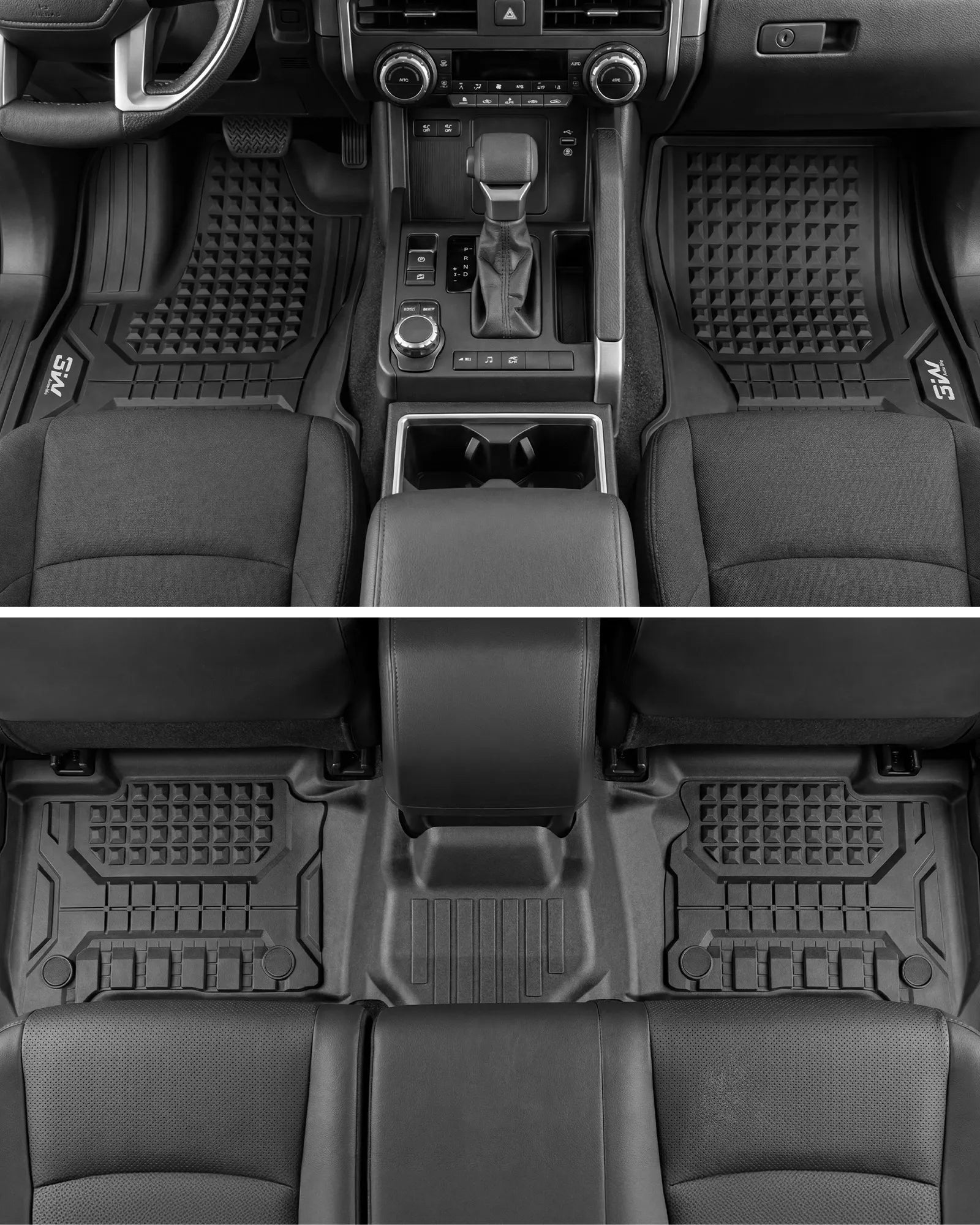 3W Cuatom Floor Mats Fit for Toyota 4Runner 2025-2026 Hybrid  Models & 5-Seat Only TPE Car Mats   All-Weather Protection