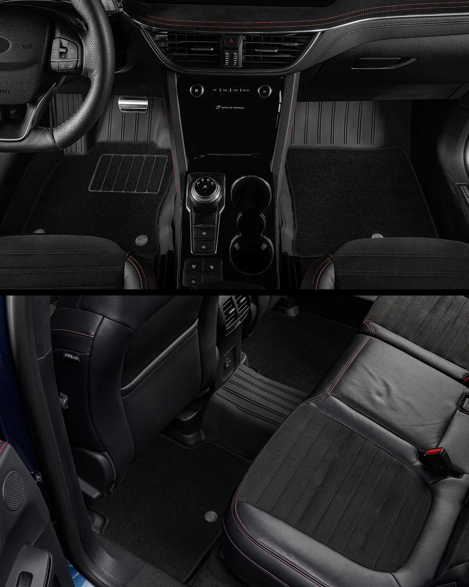 3W Floor Mats with Front Carpet Compatible for Toyota Sienna 2021-2026 7 Seat, TPE All Weather Custom Fit Floor Liner for Toyota Sienna 1st, 2nd and 3rd Row, Black Car Accessories