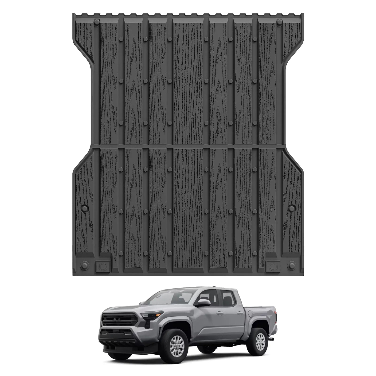 3W Truck Bed Mat for Toyota Tacoma 2024-2025, Heavy Duty Tacoma Accessories TPE Truck Bed Liner, All Weather Pickup Truck Bed Protection(Only Fit 5ft/5' Short Bed)