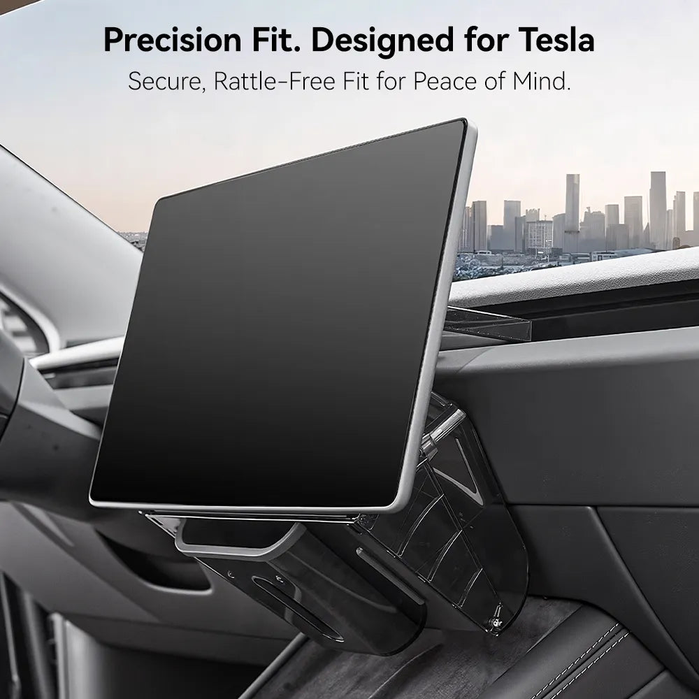 3W Under Screen Storage Organizer For Tesla Model 3 Highland 2024-2025/ Y Juniper 2025-2026 Hidden Magnetic Center Console Organizer Tray