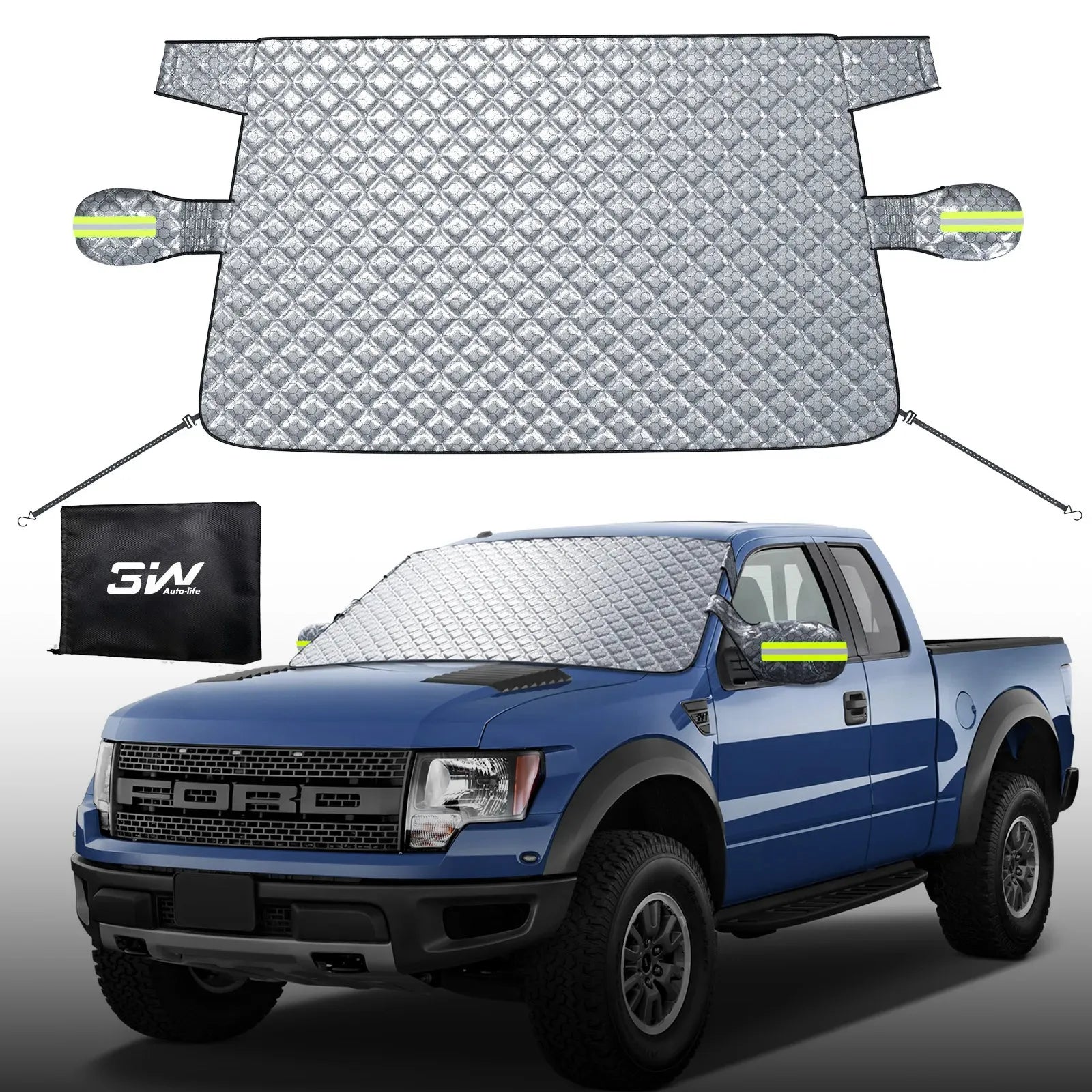 3W Windshield Cover for Ice and Snow  Universal Fit for Car, SUV, Truck and Van,Graphene-Insulated,Triple-Layer Warmth, Universal Fit, UV Protection Car Accesories 