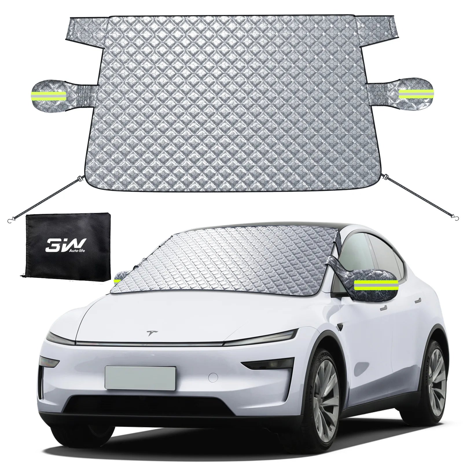 3W Windshield Cover for Ice and Snow  Universal Fit for Car, SUV, Truck and Van,Graphene-Insulated,Triple-Layer Warmth, Universal Fit, UV Protection Car Accesories