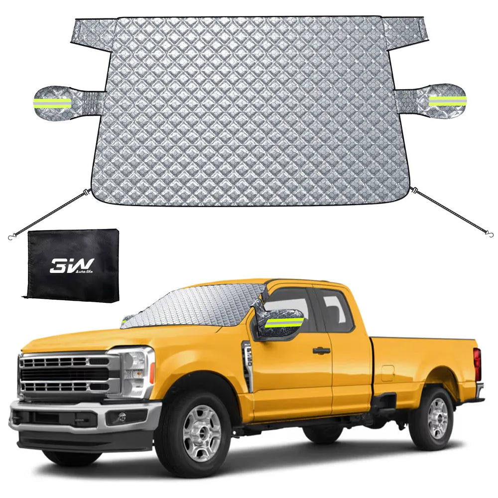 3W Windshield Cover for Ice and Snow  Universal Fit for Car, SUV, Truck and Van,Graphene-Insulated,Triple-Layer Warmth, Universal Fit, UV Protection Car Accesories