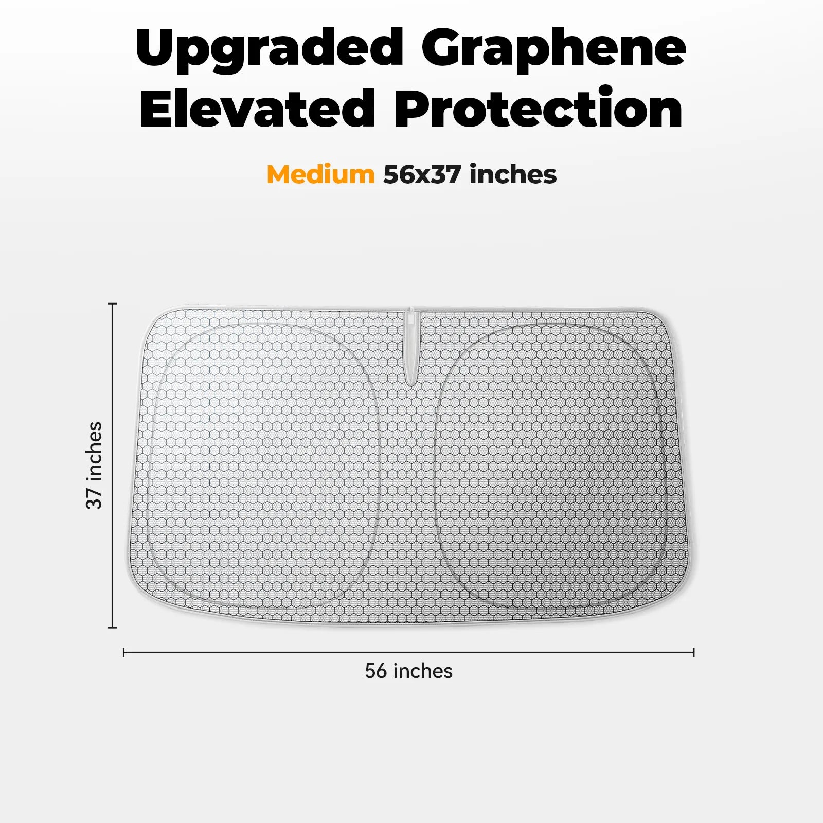 3W Windshield Sun Shade Foldable Fit for Tesla Model Y/ Model 3 UV Block Heat Sun Visor Protector - 3Wliners