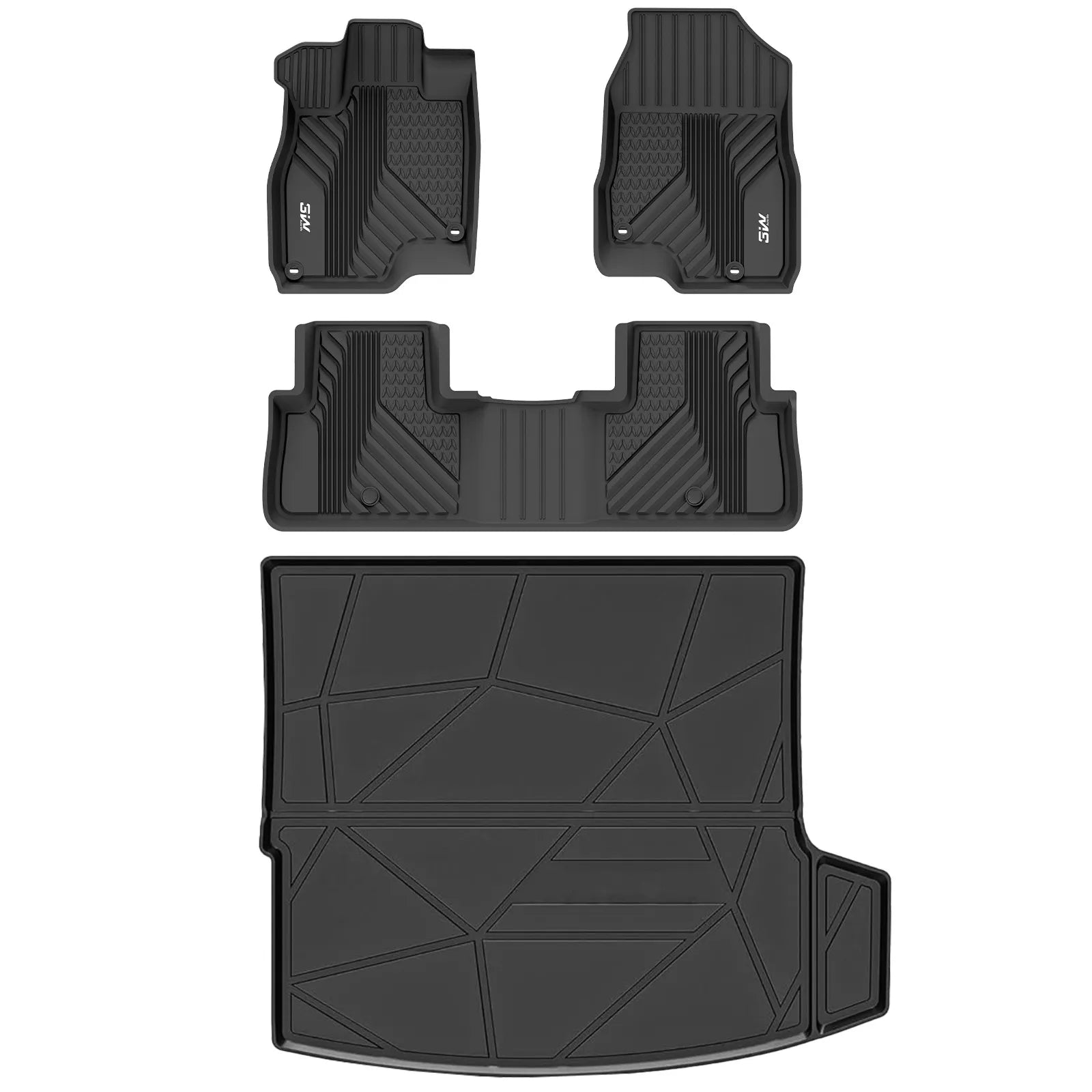 3W Acura RDX 2019-2025 Custom Floor Mats TPE Material & All-Weather Protection Vehicles & Parts 3Wliners   
