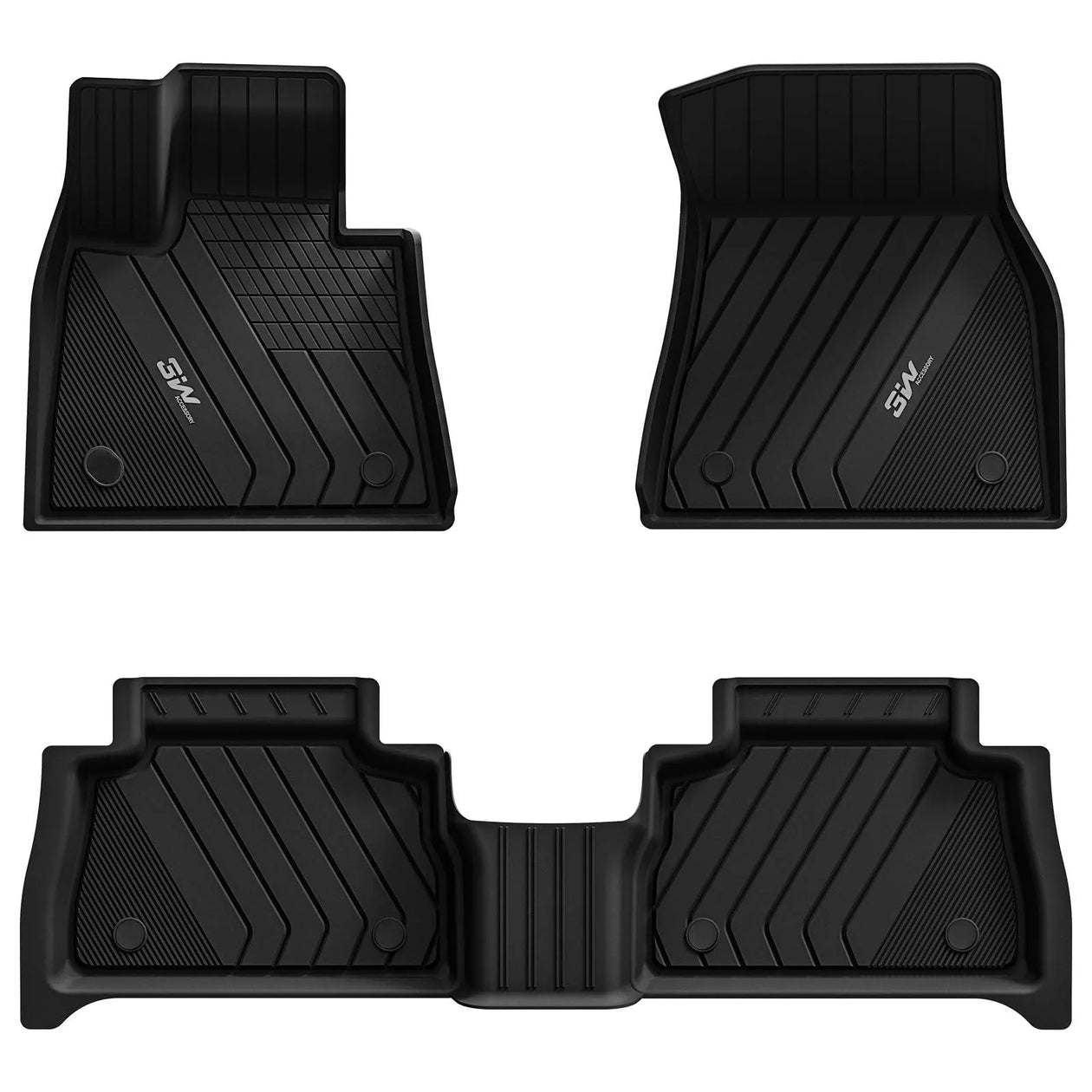 3W BMW X6 2020-2025 M/M50i/sDrive40i/xDrive40i G06  Custom Floor Mats TPE Material & All-Weather Protection Vehicles & Parts 3Wliners 2020-2025 X6 2020-2025 1st&2nd Row Mats