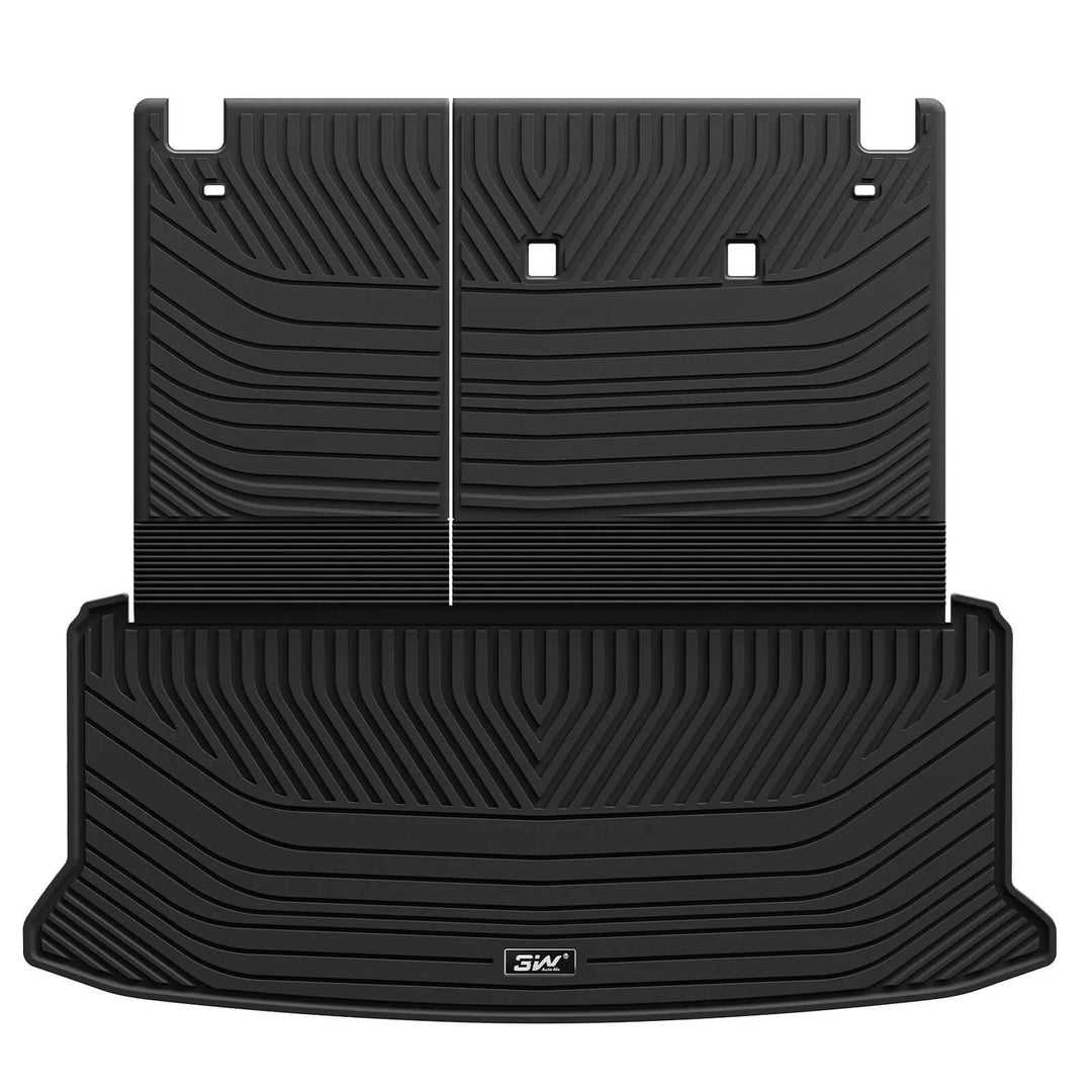 3W Custom Floor Mats Fit 2024 Lexus TX 7 Seat Thorex™ All-Weather Protection (with Trunk Subwoofer Only)