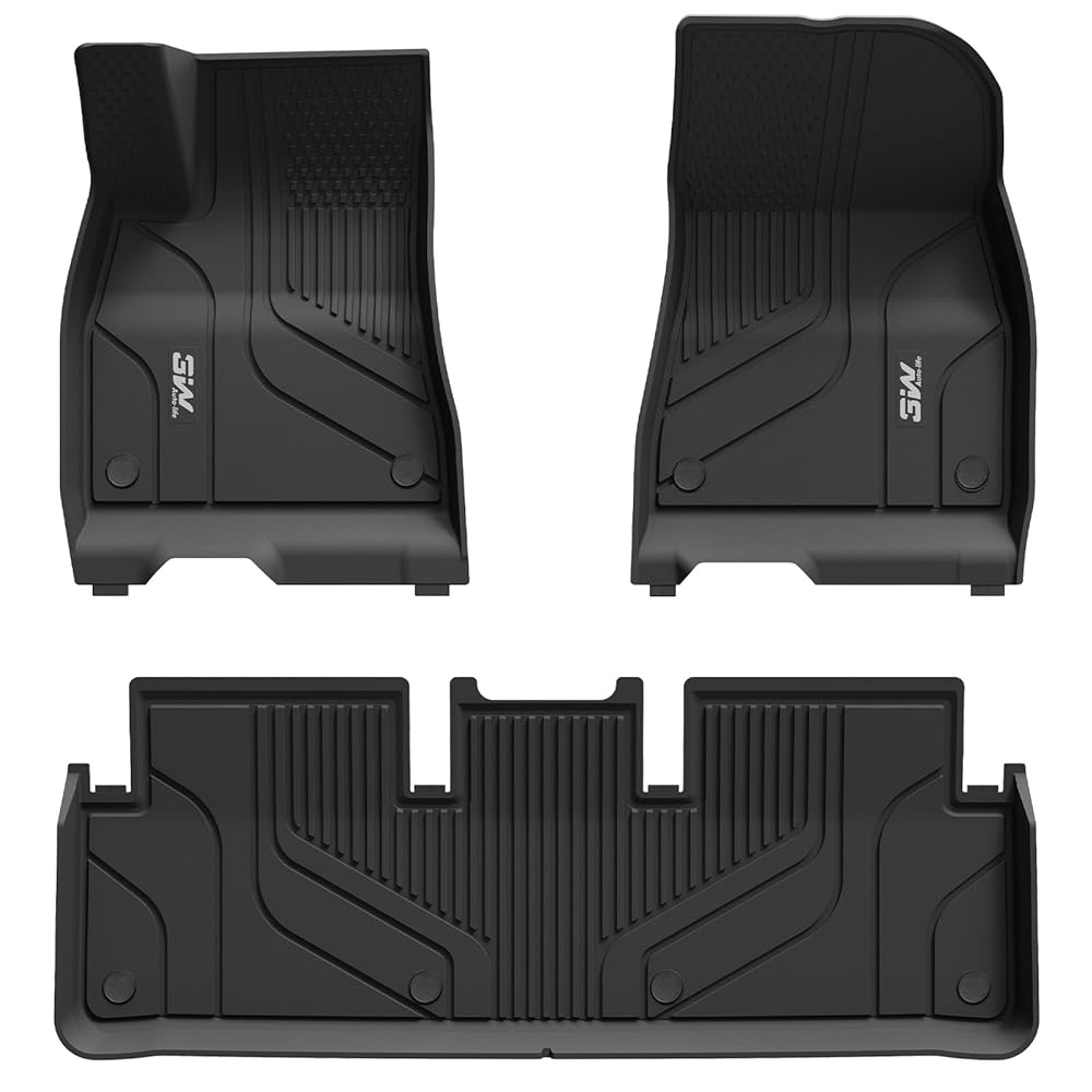 3W Tesla Model 3 2024 Highland New Generation Custom Floor Mats / Trunk Mats TPE Material & All-Weather Protection Vehicles & Parts 3Wliners 2024 2024 Model 3 Highland New Generation 1st&2nd Row Mats