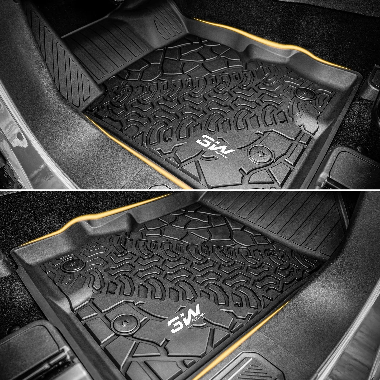 3W Ford Bronco 4-Door 2021-2024 Floor Mats / Trunk Mat TPE Material & All-Weather Protection Vehicles & Parts 3Wliners   