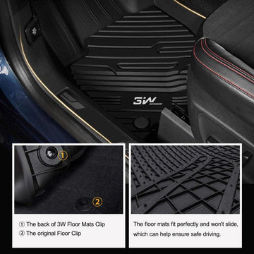 3W Ford Bronco Sport 2021-2026 Floor Mats Thorex™ All-Weather Protection