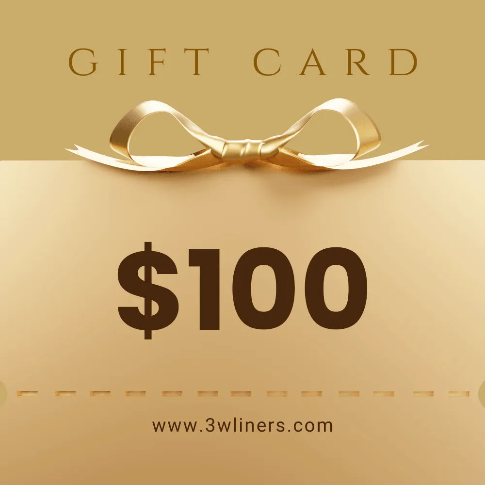 3W Gift Card $100 3Wliners $100.00