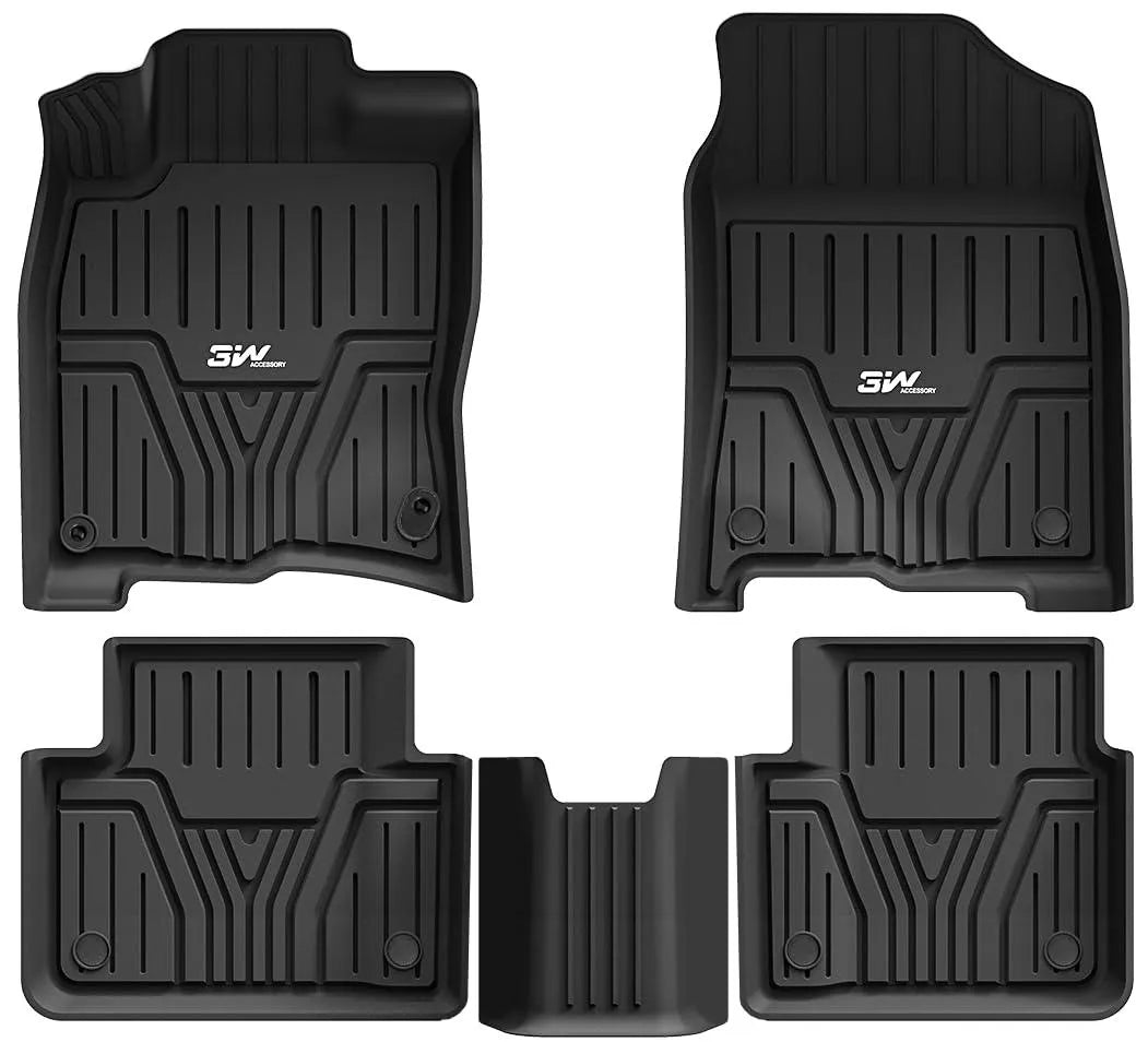 3W Custom Floor Mats Ford F250 F350 F450 F550 20172025 Super Duty CrewCab with Under Seat