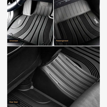 3W Hyundai Santa Fe 5 Seat 2021-2023 (Not for Hybrid) Custom Floor Mats TPE Material & All-Weather Protection