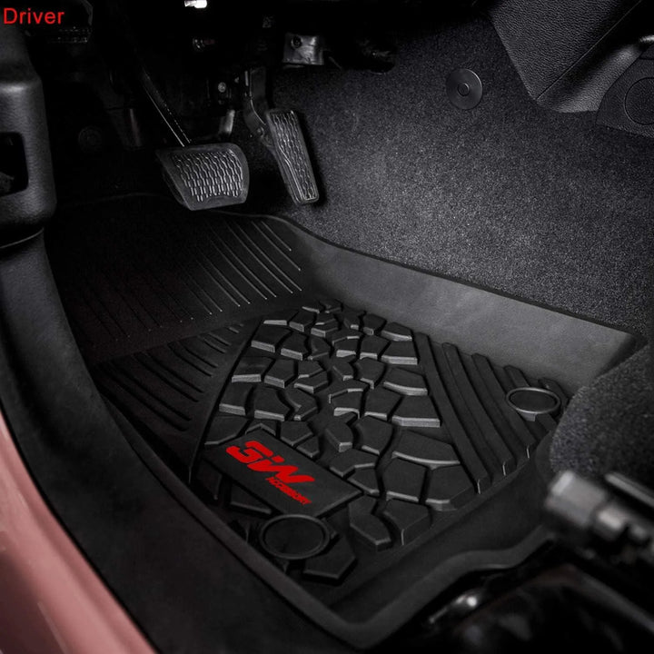 3W Jeep Wrangler 4XE Custom Floor Mats / Trunk Mat 2021-2024 Hybrid 4 Door TPE Material & All-Weather Protection Vehicles & Parts 3Wliners   