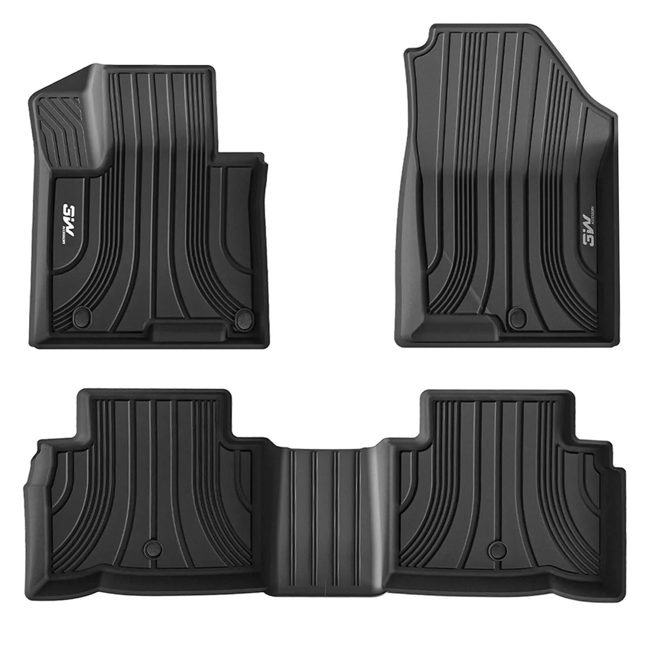 3W Kia K5 2021-2025 (Only for FWD Models) Custom Floor Mats TPE Material & All-Weather Protection  3Wliners 2020-2025 K5 2020-2025 1st&2nd Row Mats