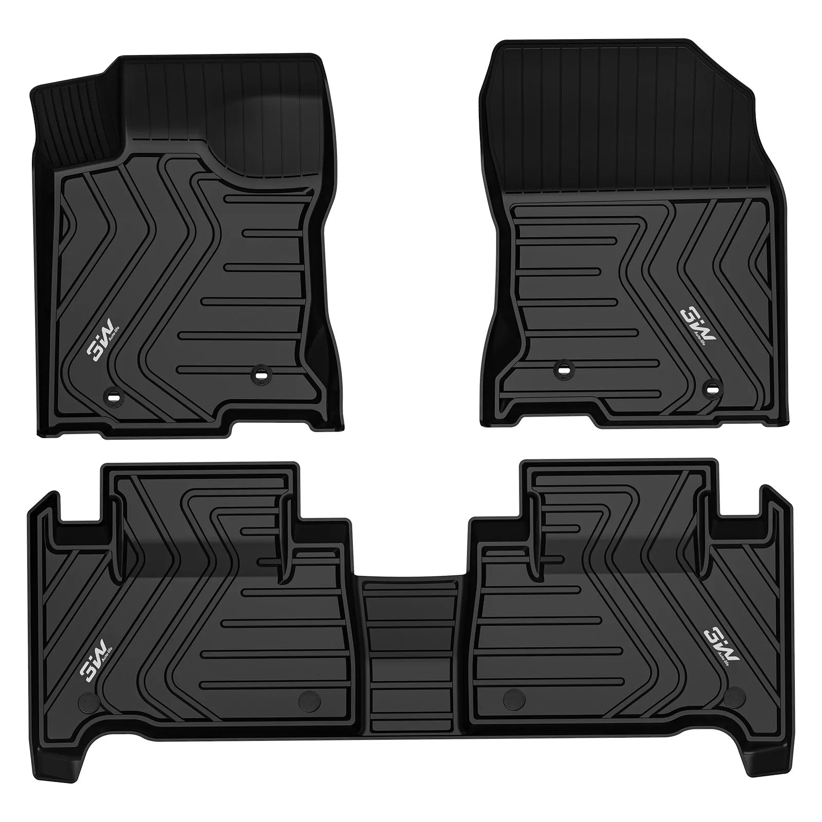 3W LEXUS NX 2015-2021 (NX200t/NX300/NX300h) Custom Floor Mats TPE Material & All-Weather Protection Vehicles & Parts 3Wliners 2015-2021 NX 2015-2021 1st&2nd Row Mats