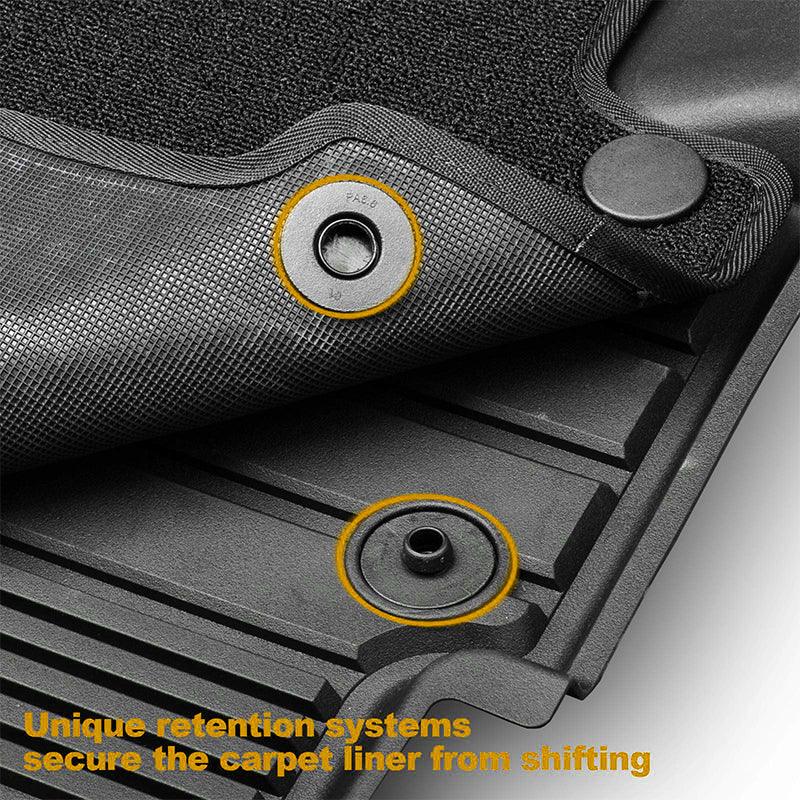 3W Nissan Rogue 20142020 Custom Floor Mats Cargo Liner TPE Material