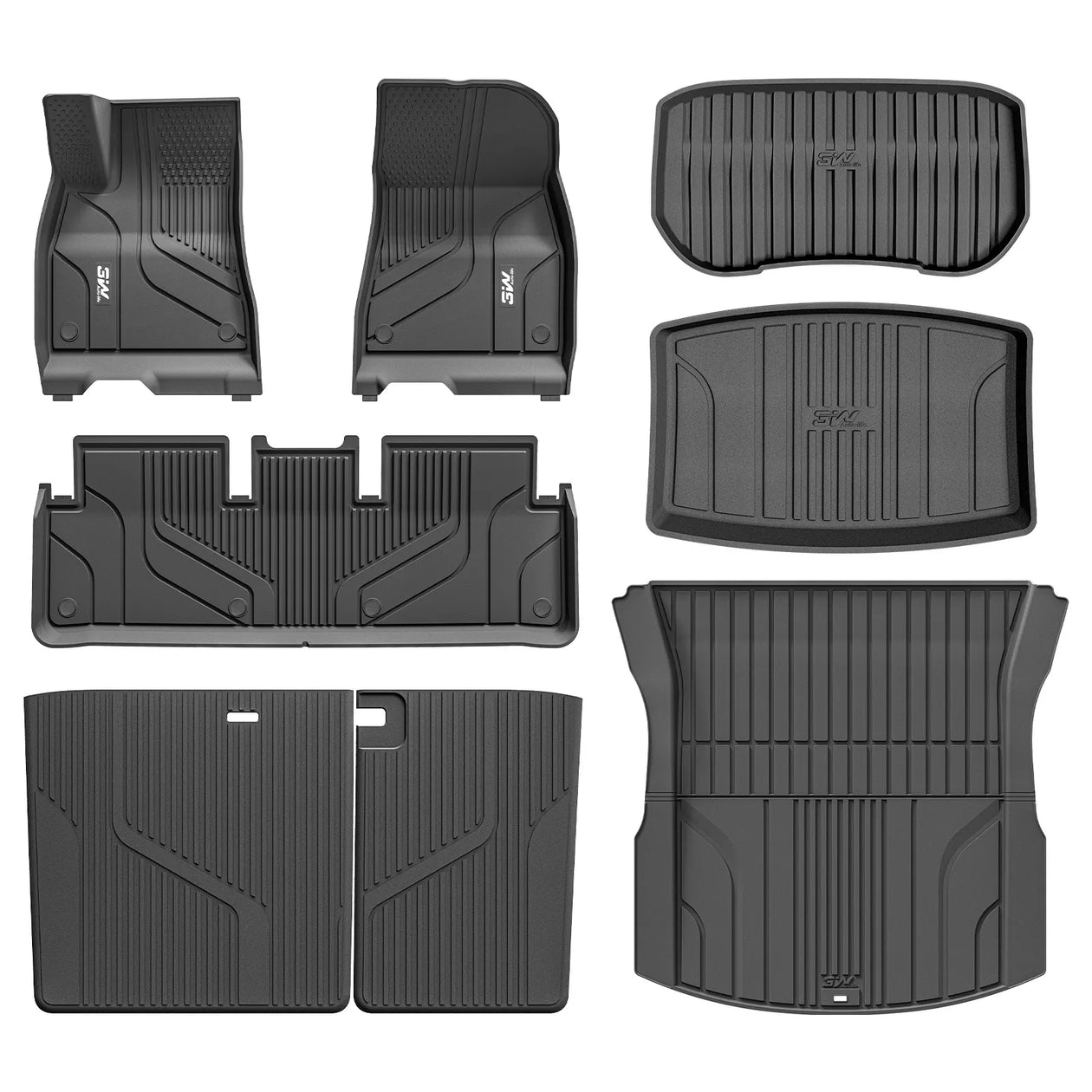 3W Tesla Model 3 2024 Highland New Generation Custom Floor Mats / Trunk Mats TPE Material & All-Weather Protection