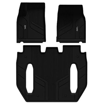 3W Tesla Model X 2021-2025 6-Seat Custom Floor Mats Trunk Mats Thorex™ All-Weather Protection
