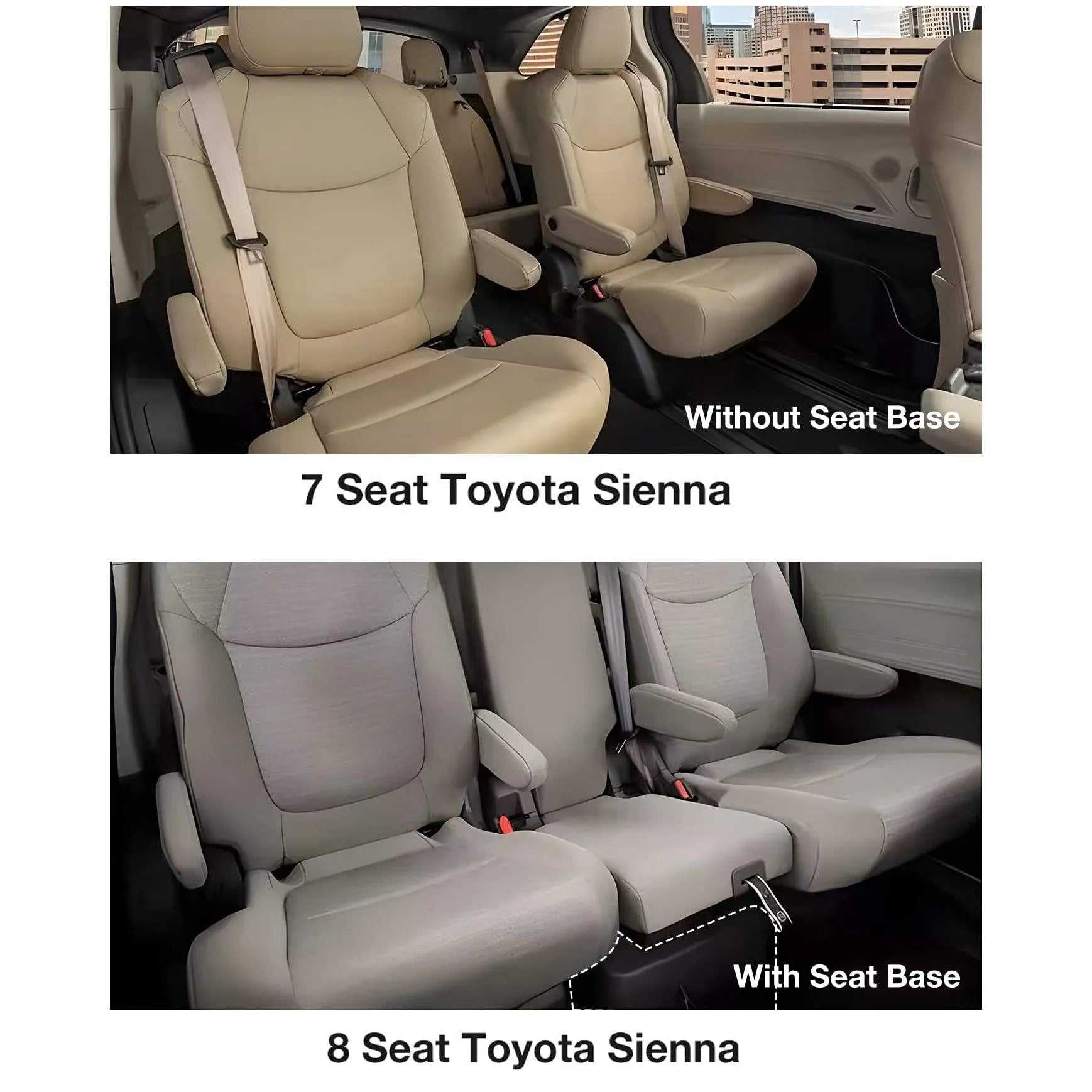 3W Toyota Sienna 8 Seat 2021-2025 Custom Floor Mats Trunk Mat TPE Material & All-Weather Protection Vehicles & Parts 3Wliners   