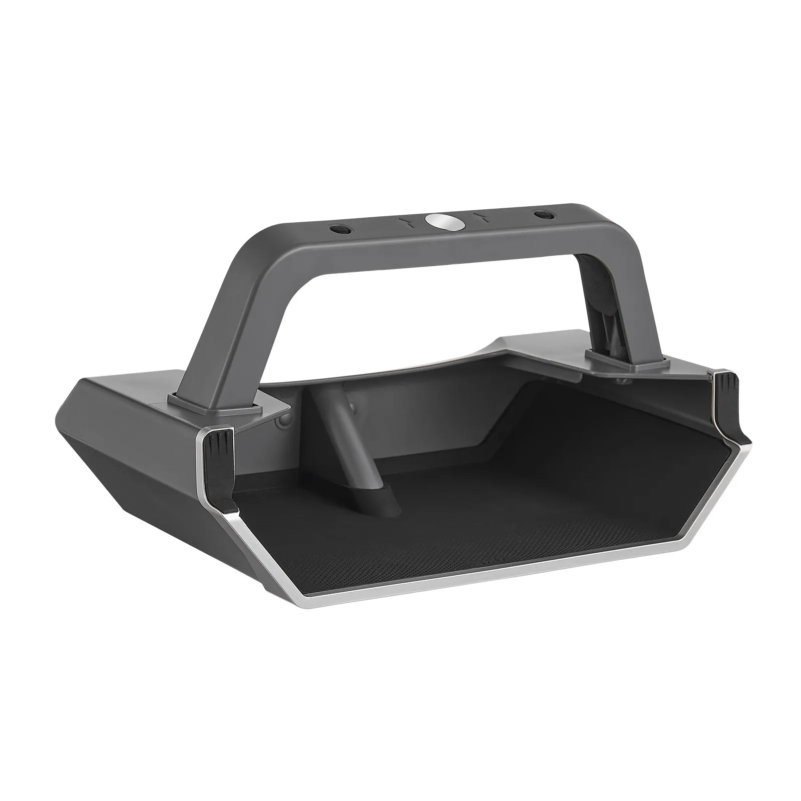 3W Custom Fit Magnetic Under Screen Storage Box and Center Console Organizer Tray installed in a Tesla Model Y Juniper 2025-2026 and Model 3 Highland 2024-2026