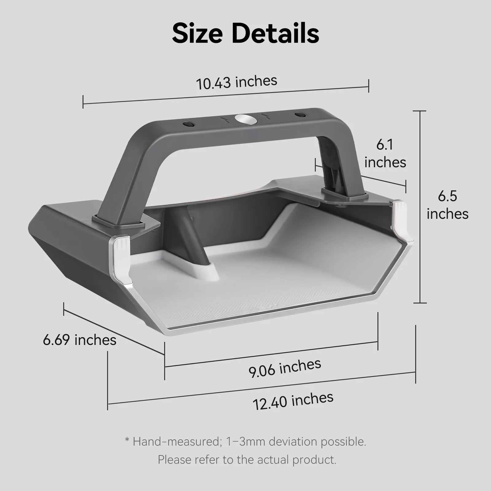 3W Custom Fit Magnetic Under Screen Storage Box and Center Console Organizer Tray installed in a Tesla Model Y Juniper 2025-2026 and Model 3 Highland 2024-2026