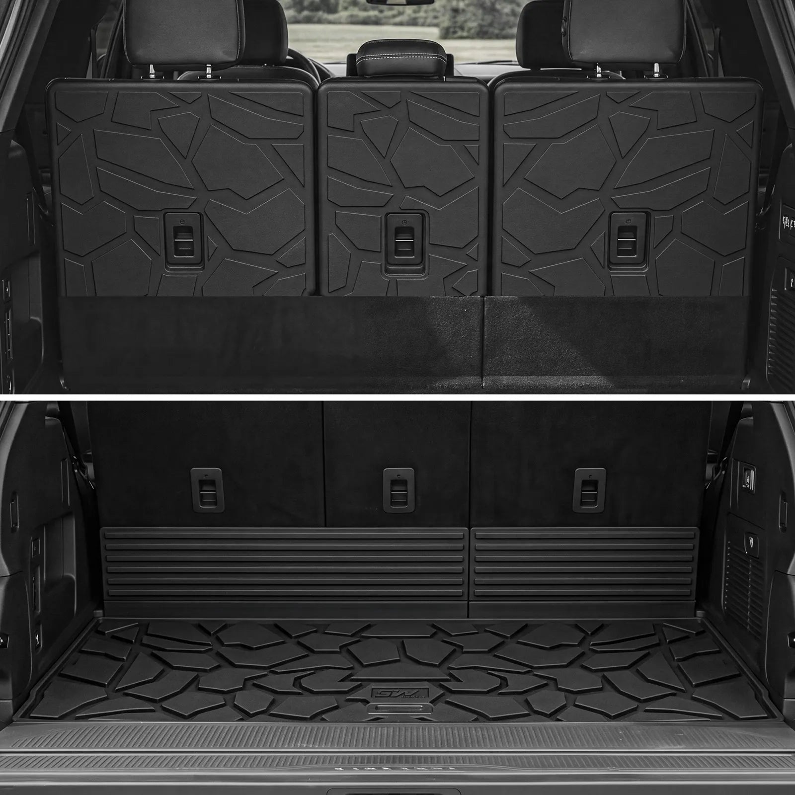 3W All-Weather Custom Fit Floor Mats for 2025-2026 Ford Expedition 7 Seats, Odorless TPE Heavy Duty Car Liners, Waterproof Anti-Slip Protection Full Set
