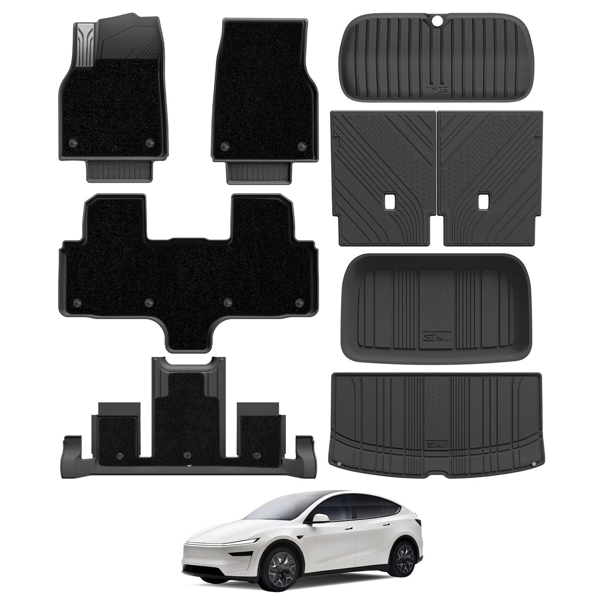 3W Tesla Model Y L 2026-2027 Custom Floor Mats Thorex™ All Weather Protection - 3Wliners