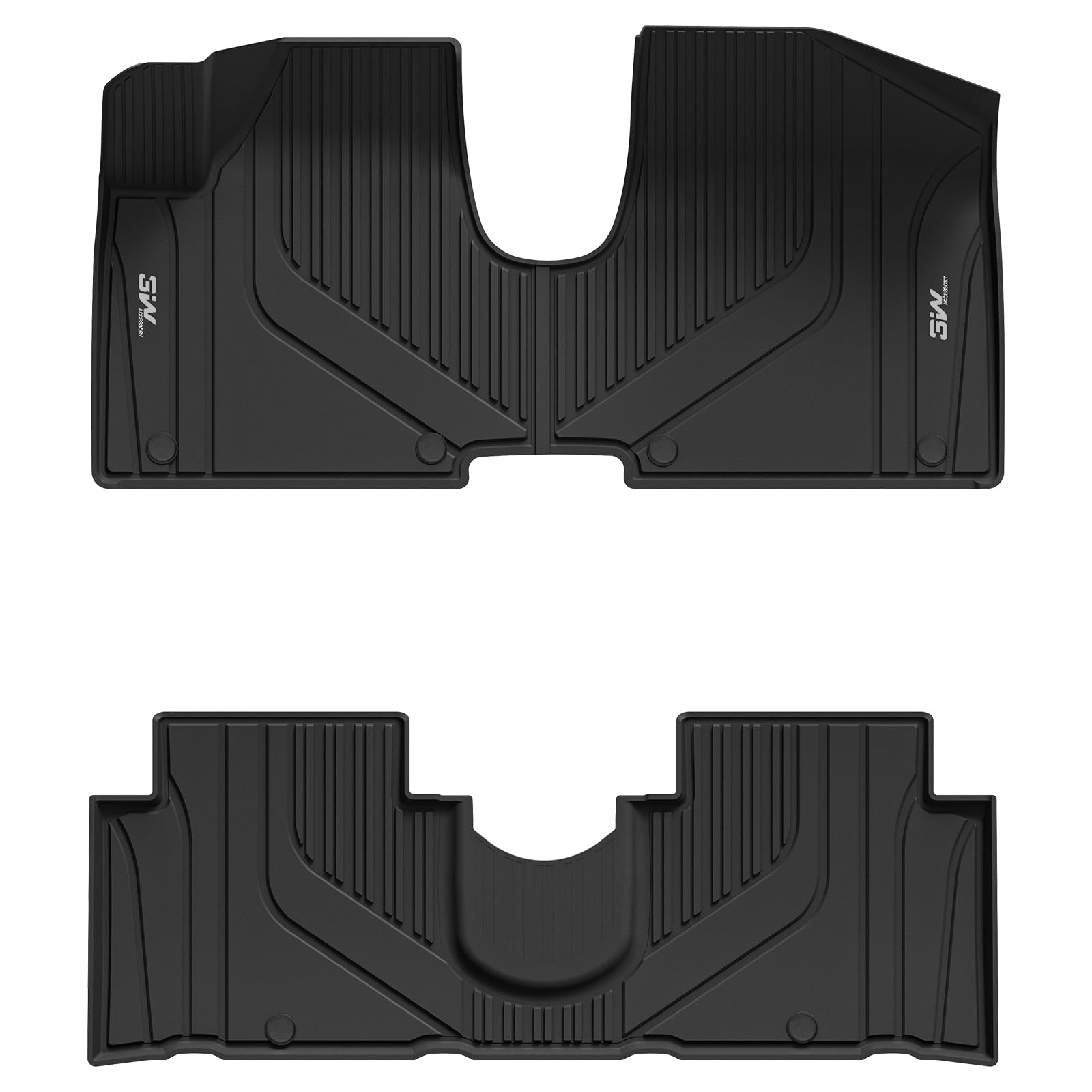 3W 2022-2023 Hyundai Ioniq 5 (Only for Sliding Console) Custom Floor Mats TPE Material & All-Weather Protection Vehicles & Parts 3Wliners 2022-2023 Hyundai Ioniq 5 1st&2nd Row Mats