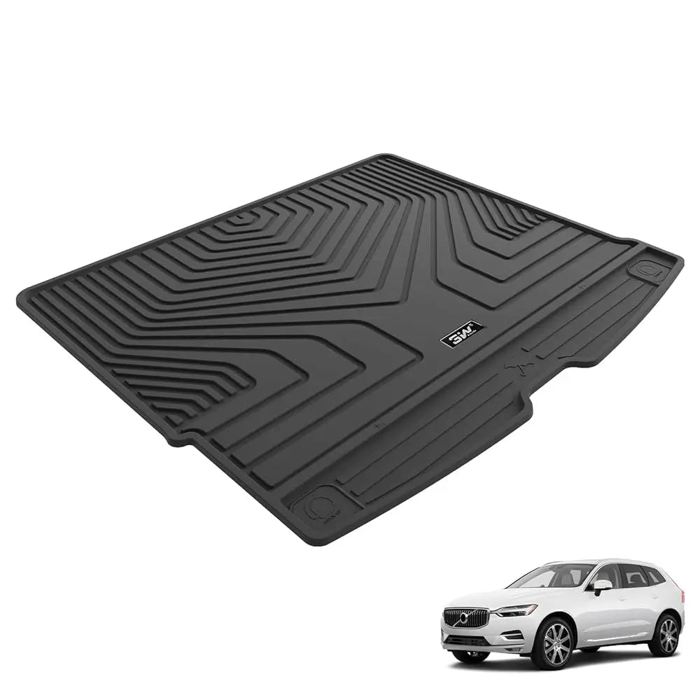 3W Volvo XC60 2018-2025 (Not for Hybrid) T5 T6 Momentum Custom Floor Mats TPE Material & All-Weather Protection Vehicles & Parts 3Wliners 2018-2025 XC60 2018-2025 Trunk Mat