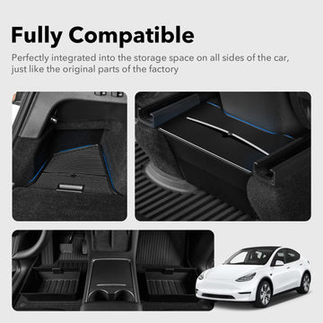 3W 2020-2022 Tesla Model Y Accessories-2Pcs Under Seat Storage Box 2Pc