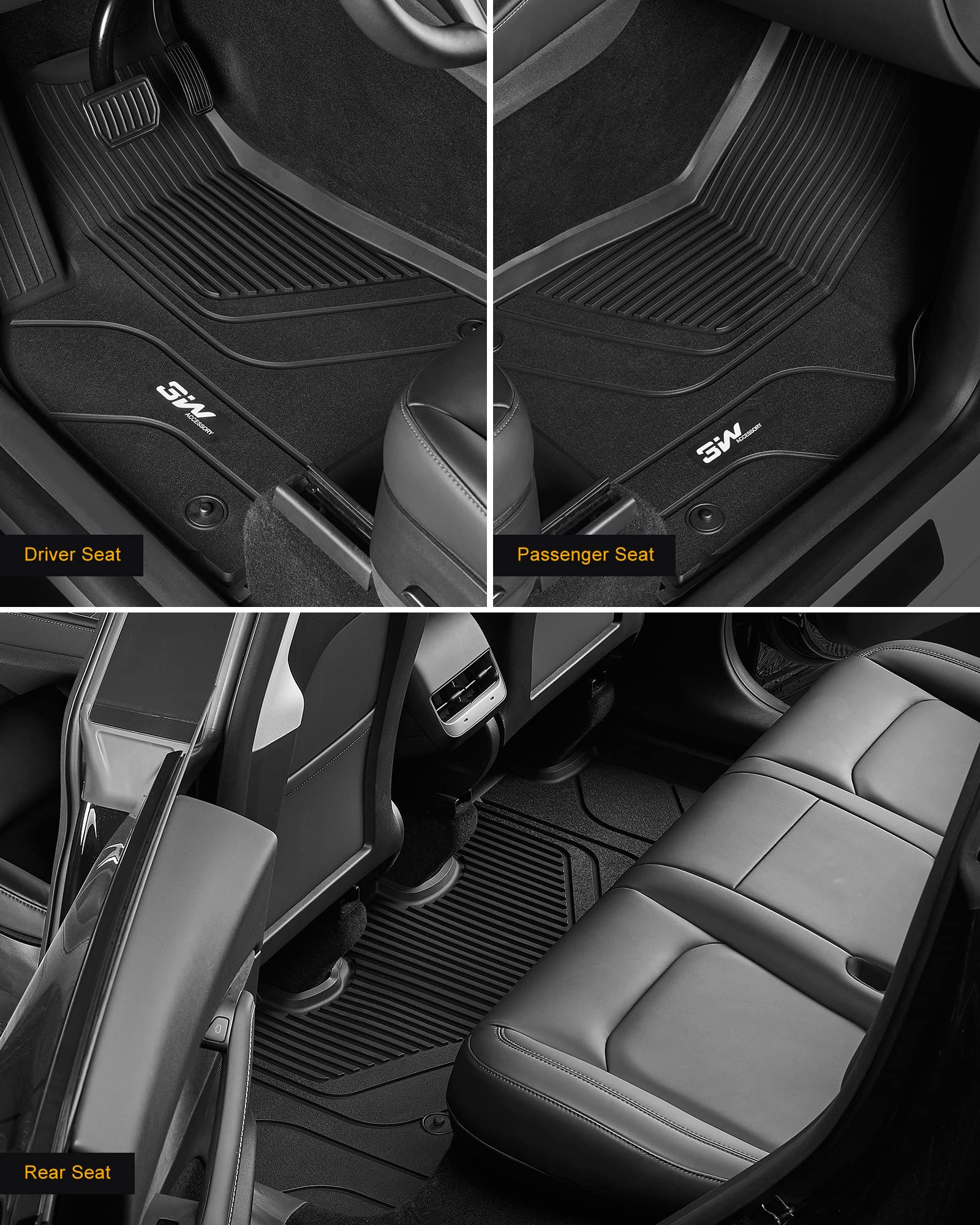 Custom Floor Mats for Tesla Model 3 5YJ3 Model S 5YJS Model Y 5YJY