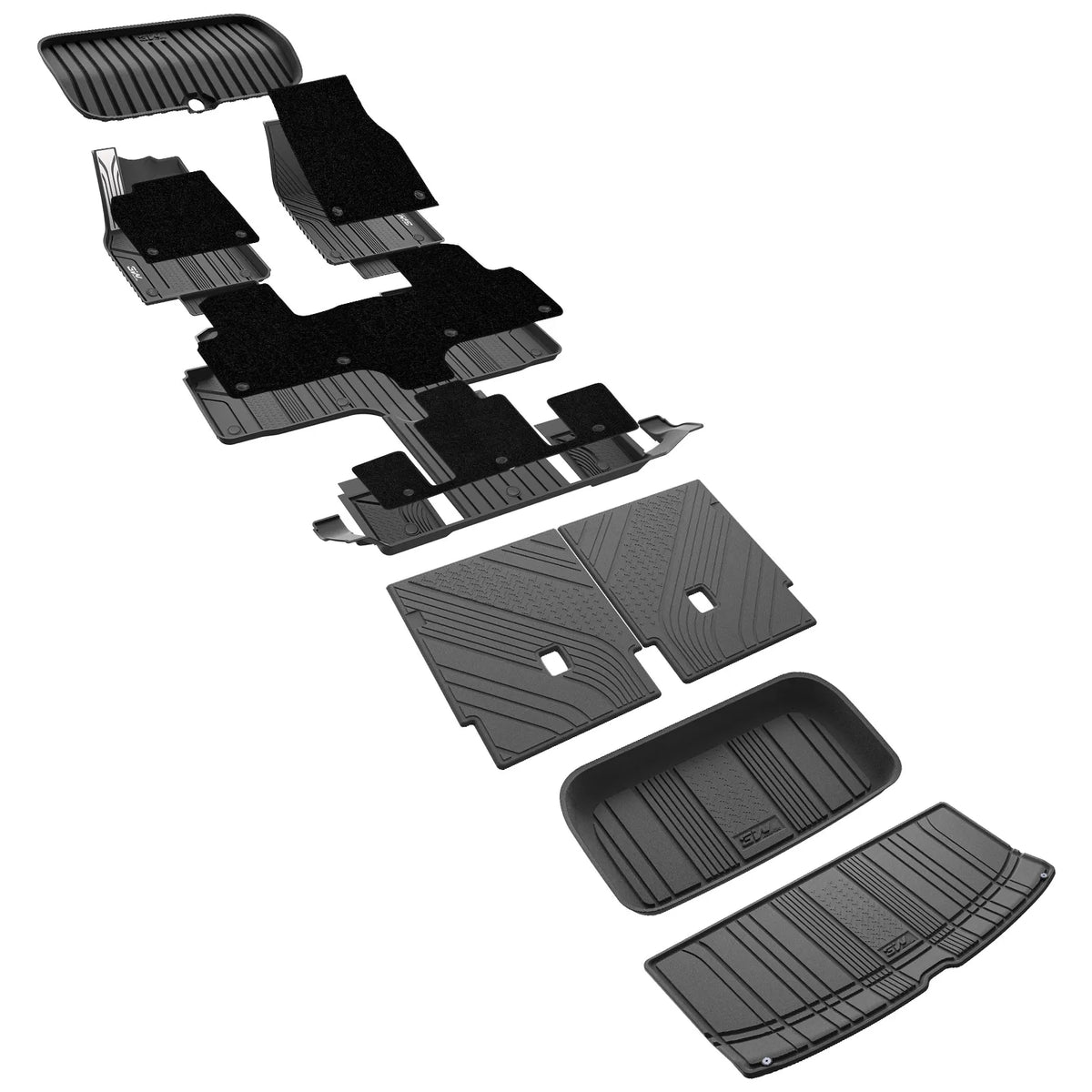3W Tesla Model Y L 2026-2027 Custom Floor Mats Thorex™ All Weather Protection - 3Wliners