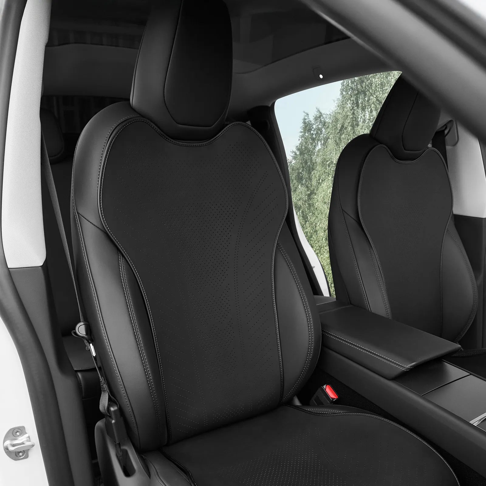 Front Car Seat Covers for Tesla Model Y Juniper Premium Breathable Interior Seat Cushion Protector All Season Protection
Non-Slip Car Seat Protectors Black
