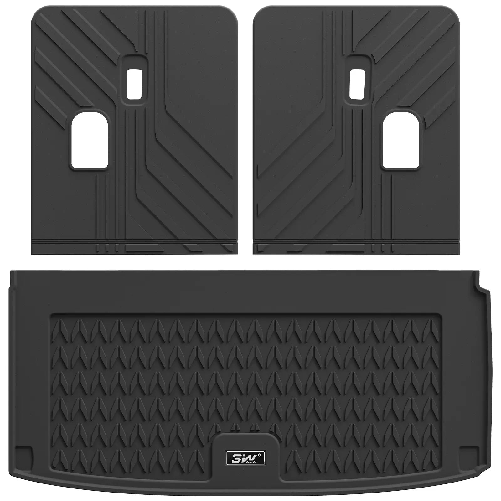 3W Acura MDX 2022-2025 Custom Floor Mats Backrest Mat Cargo Liner Thorex™ All-Weather Protection