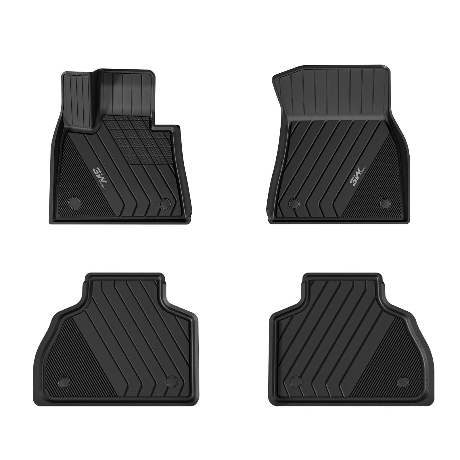 3W BMW X7 2020-2023 6 Seats Custom Floor Mats TPE Material & All-Weather Protection Vehicles & Parts 3Wliners 2020-2023 6-Seat X7 1st&2nd Row Mats