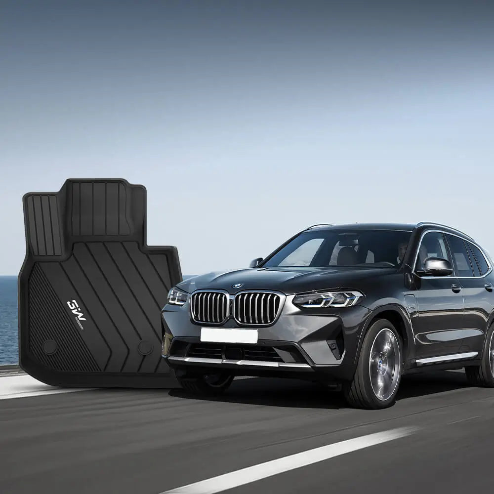 3W BMW X3 30i M40i X3M 2018-2024 Floor Mats & Cargo Mats TPE Material & All-Weather Protection (Only for car Without Spare tire) (Don't Fit X3 30e) Vehicles & Parts 3Wliners   