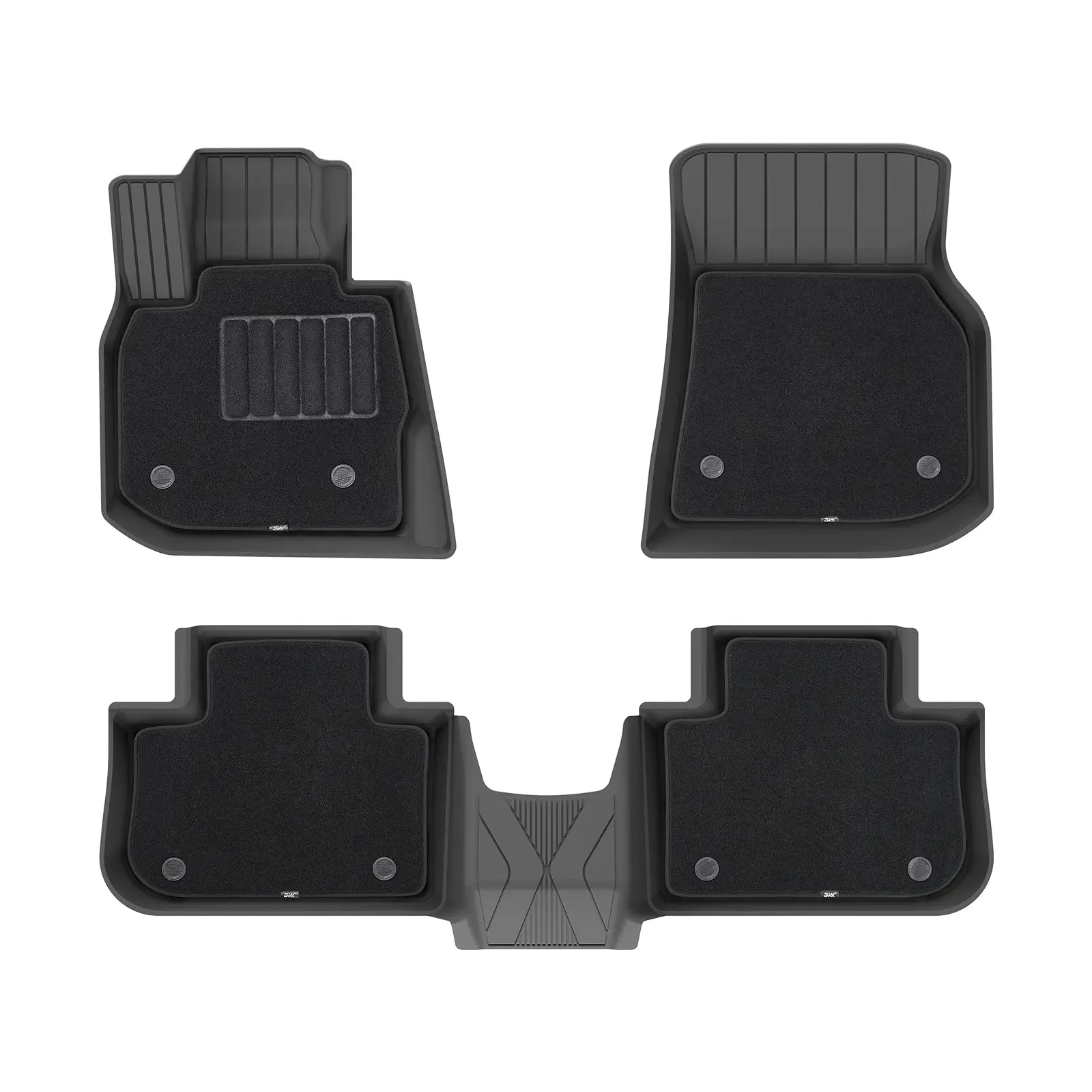 3W BMW X3 30i M40i X3M 2018-2024 Floor Mats & Cargo Mats Thorex™ All-Weather Protection (Only for car Without Spare tire) (Don't Fit X3 30e) - 3Wliners