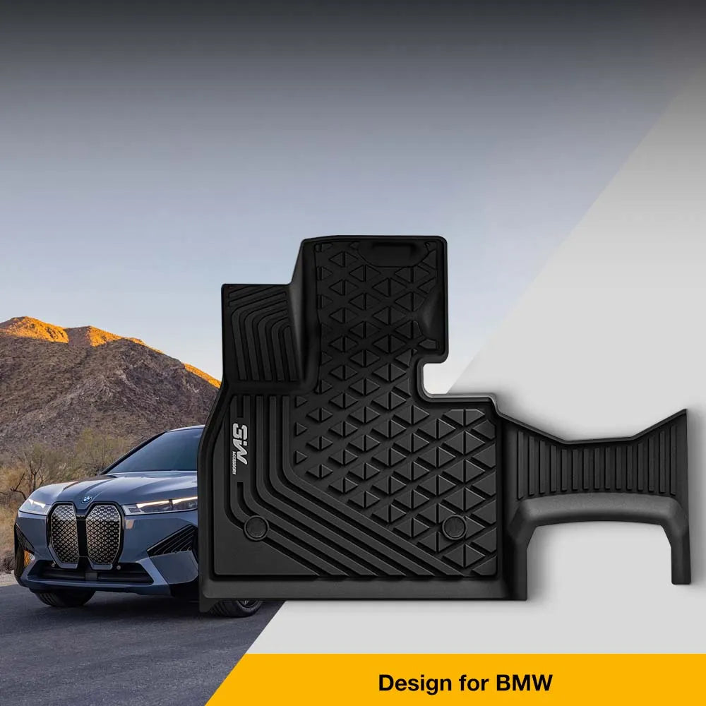 3W BMW iX 2022-2024 Custom Floor Mats / Trunk Mats TPE Material & All-